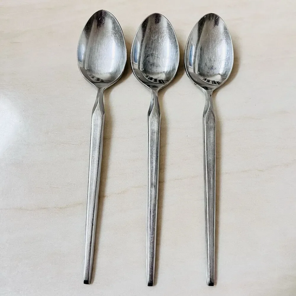 12pc STANLEY ROBERTS Ravenna Stainless Flatware Set Satin Sri Frosted Japan